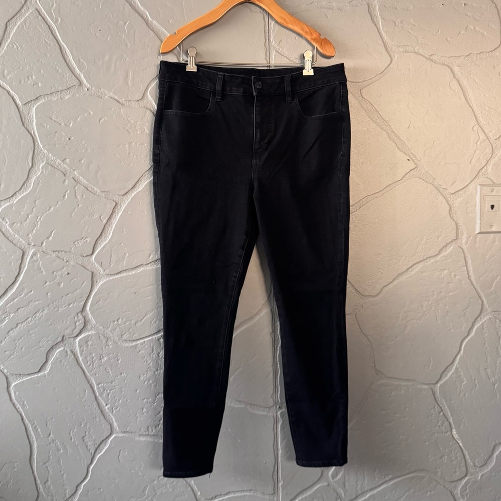 American Eagle Dream Stretch High Rise Jegging Black Jeans Size 12 Short